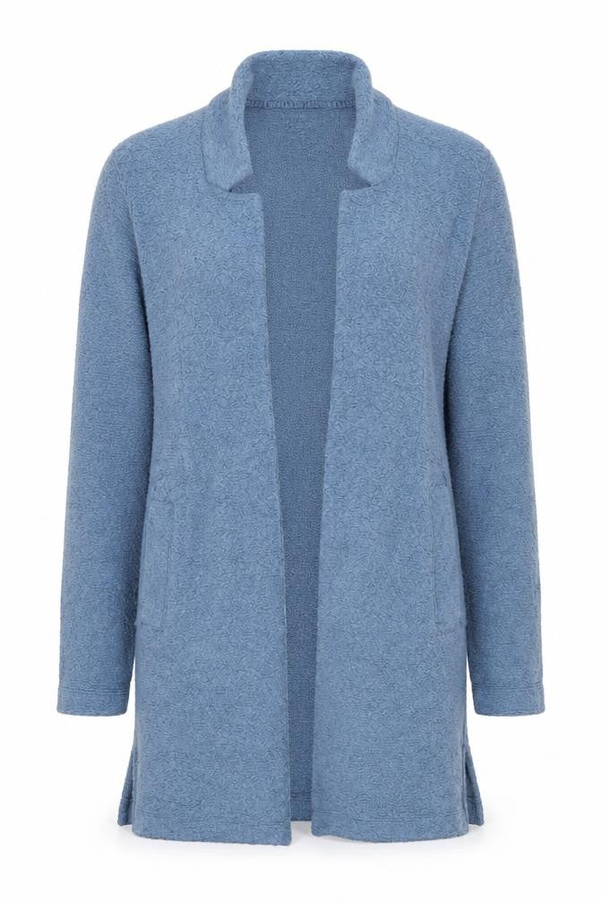 Principles Women’s Blue Size 10 Open Longline Fleece Cardigan