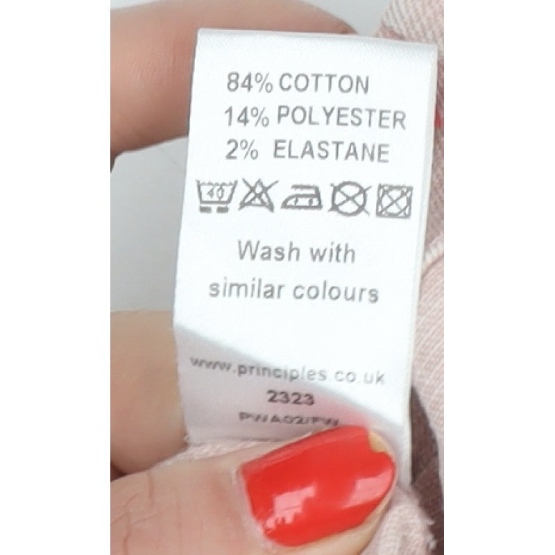 Principles Women’s Pink UK 16 Cotton Blend Button Front Basic Jacket