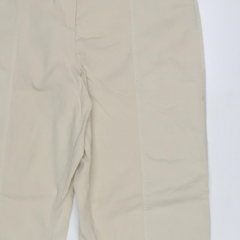 Marks & Spencer Women’s Beige Size 22 Long Cotton Cargo Trousers