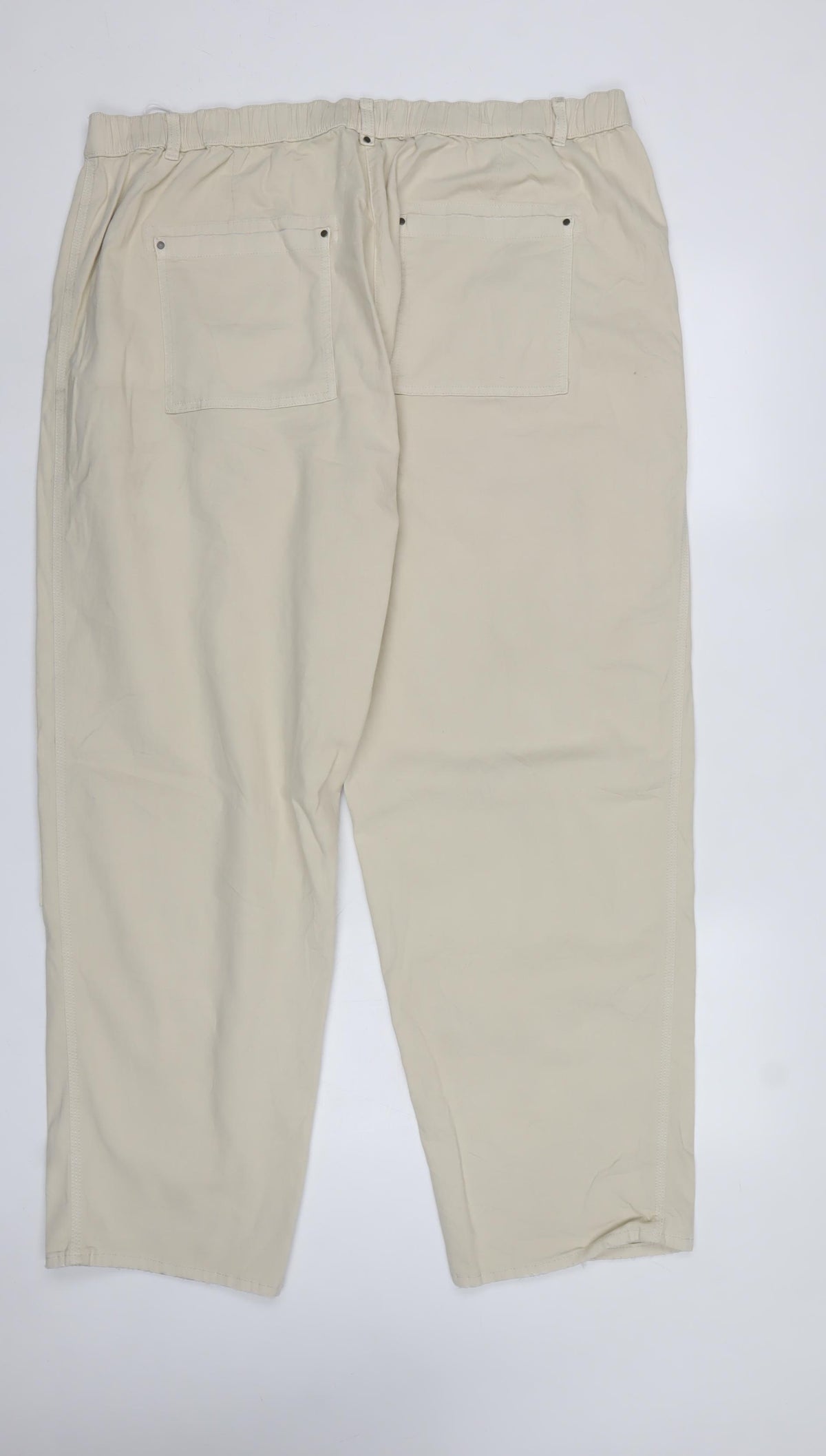 Marks & Spencer Women’s Beige Size 22 Long Cotton Cargo Trousers
