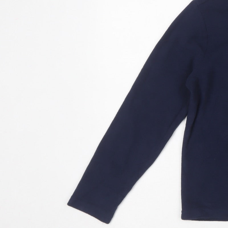 Peter Storm Boys Blue 7-8 Years Half Zip Fleece Sweatshirt