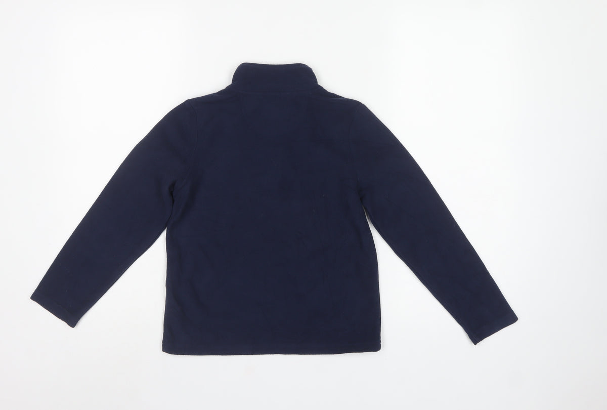 Peter Storm Boys Blue 7-8 Years Half Zip Fleece Sweatshirt