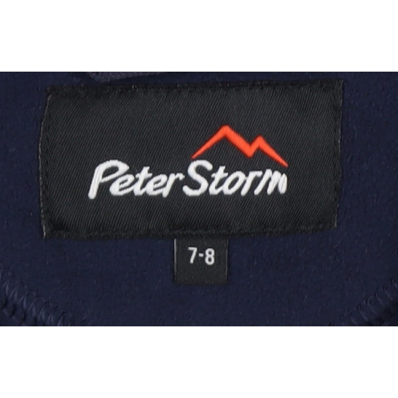 Peter Storm Boys Blue 7-8 Years Half Zip Fleece Sweatshirt
