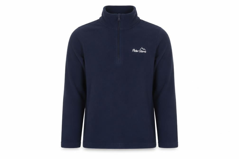 Peter Storm Boys Blue 7-8 Years Half Zip Fleece Sweatshirt