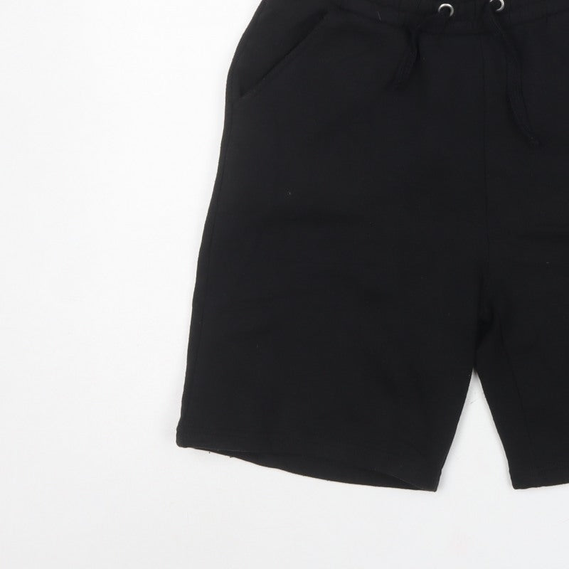 Greggs Men's Black XS Sweat Shorts Drawstring Logo Pockets
