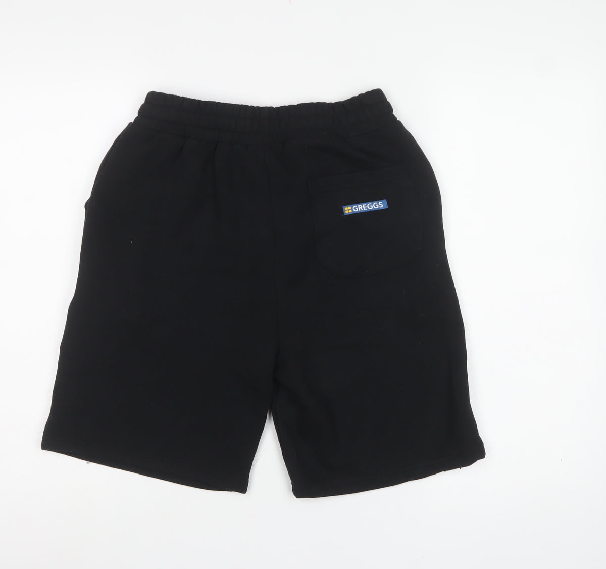 Greggs Men's Black XS Sweat Shorts Drawstring Logo Pockets