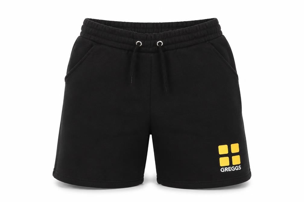 Greggs Men's Black XS Sweat Shorts Drawstring Logo Pockets