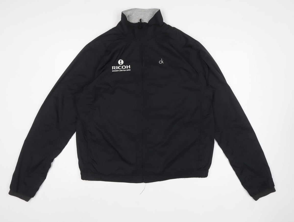 Calvin Klein Golf Women Black L Ricoh British Open Basic Zip Jacket