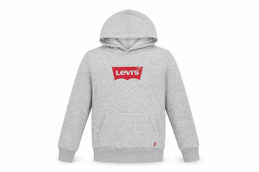 Levi's Boys Grey 10 Years Pullover Hoodie Logo Kangaroo Pocket