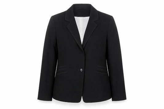 Marks and Spencer Women Black UK 16 Tailored Single-Breasted Blazer