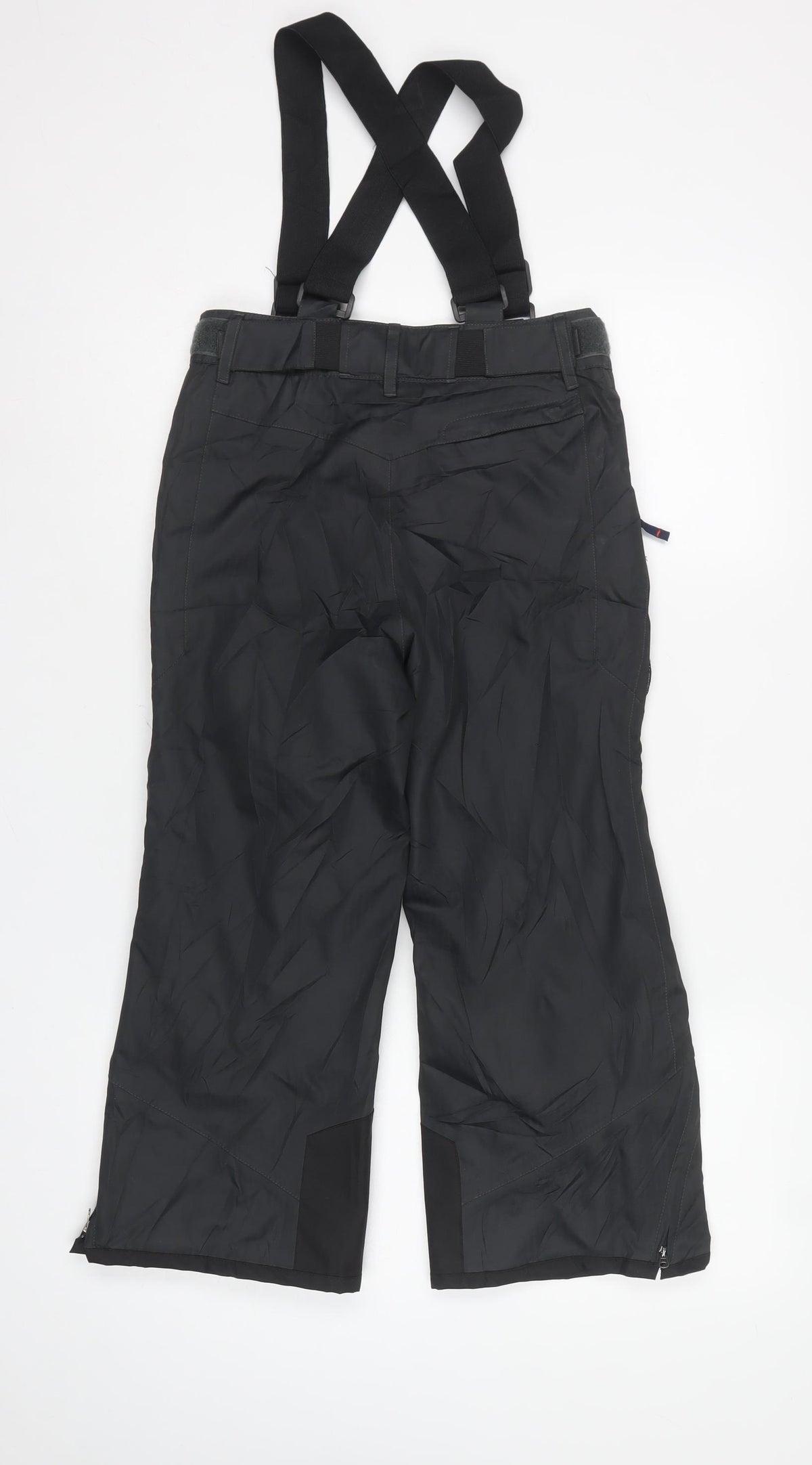 Tog24 Boys Black Ski Snow Pants Braces 7 Years Insulated