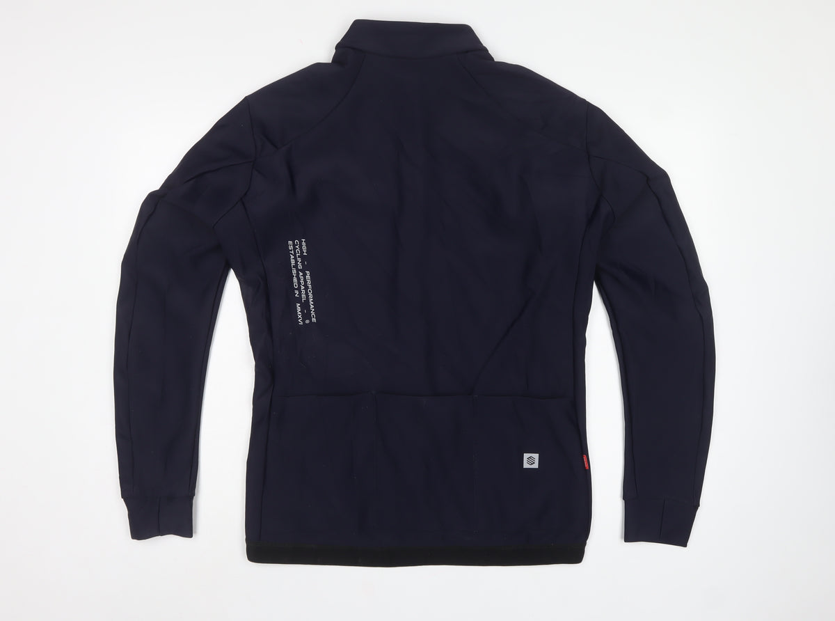 Siroko Men’s Blue L Cycling Softshell Full Zip Activewear Jacket