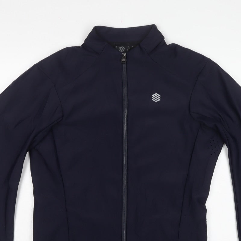 Siroko Men’s Blue L Cycling Softshell Full Zip Activewear Jacket