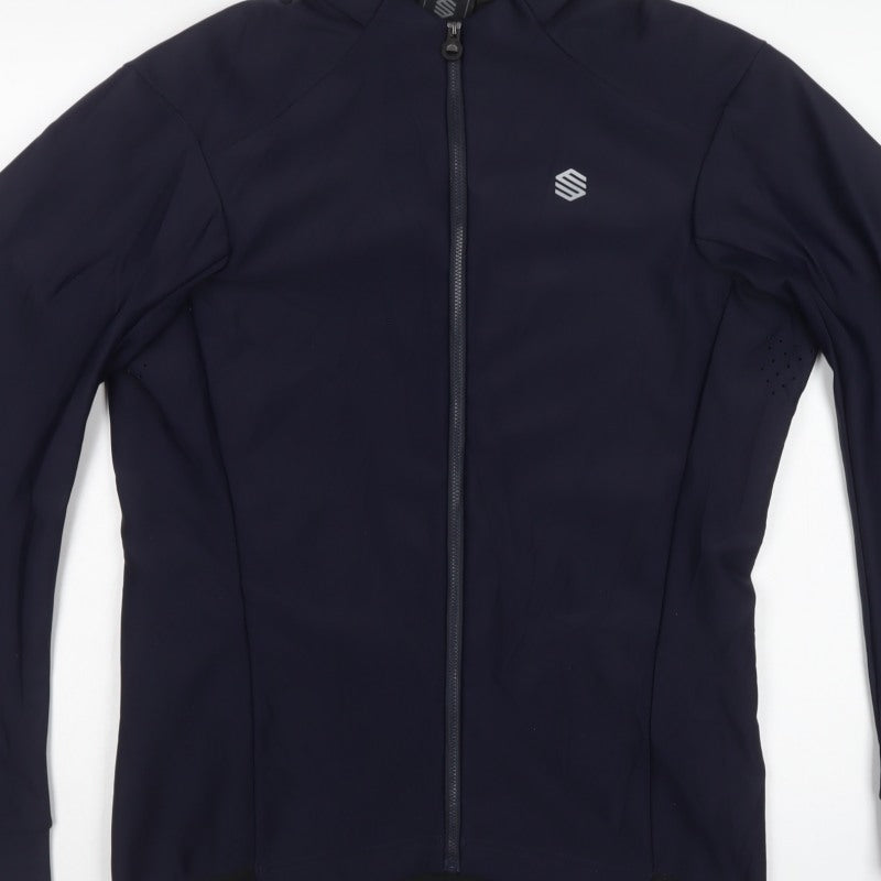 Siroko Men’s Blue L Cycling Softshell Full Zip Activewear Jacket