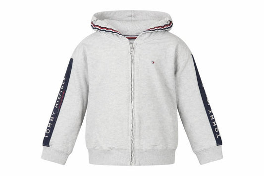 Tommy Hilfiger Boys Grey 4-5 Years Full Zip Logo Hoodie