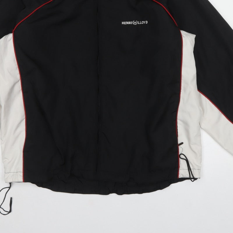 Henri Lloyd Men's Black XL Windbreaker Jacket Full Zip