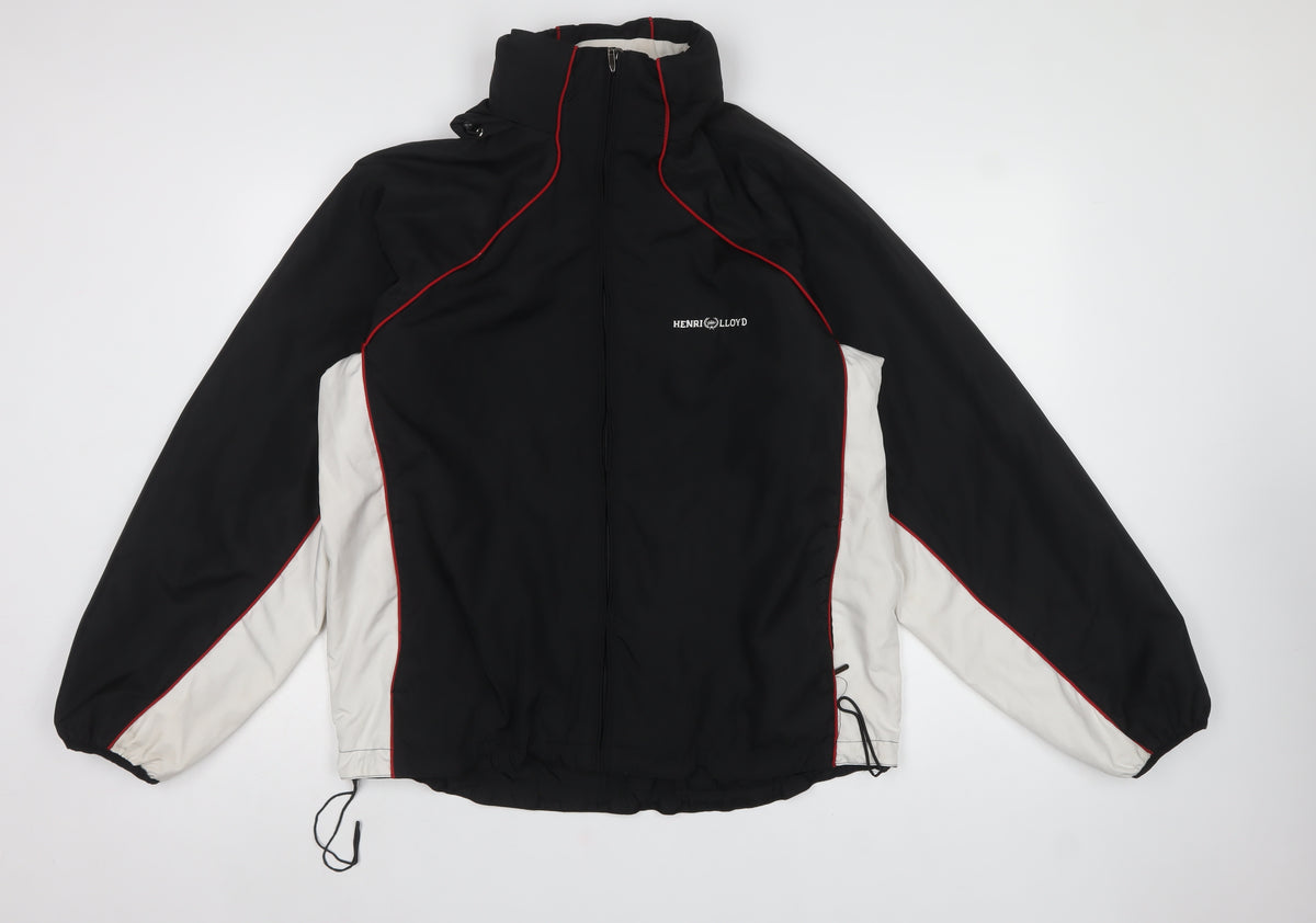 Henri Lloyd Men's Black XL Windbreaker Jacket Full Zip
