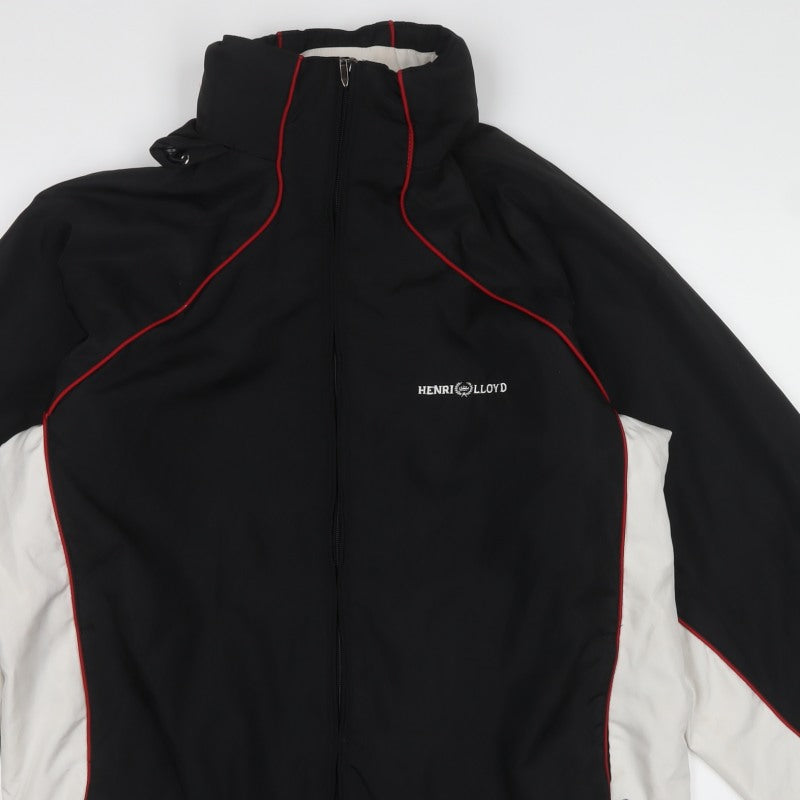Henri Lloyd Men's Black XL Windbreaker Jacket Full Zip