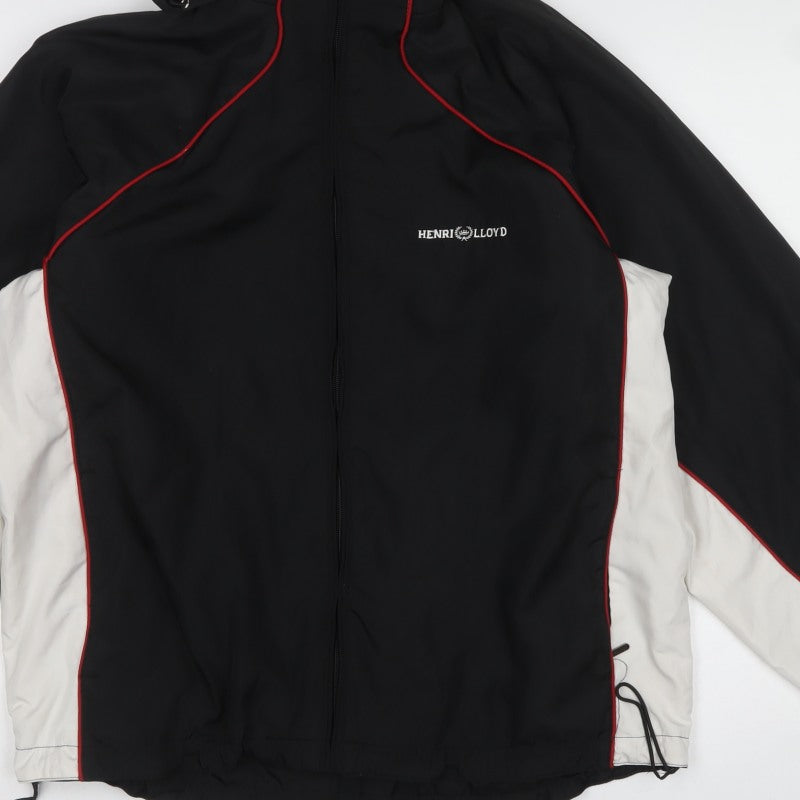 Henri Lloyd Men's Black XL Windbreaker Jacket Full Zip