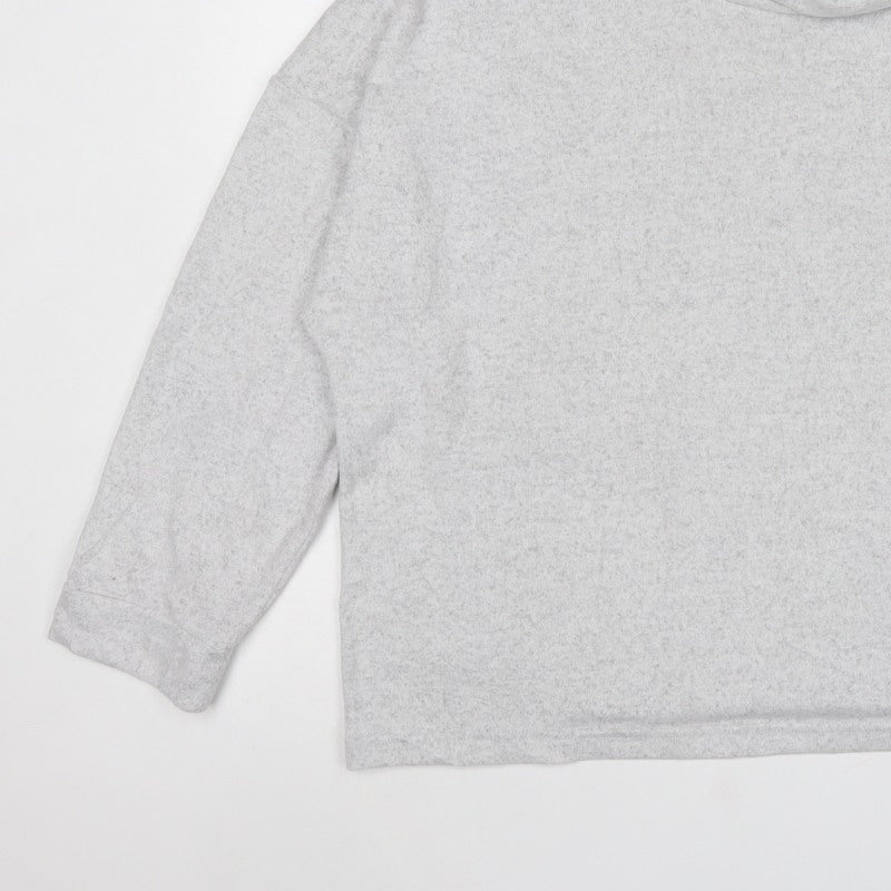 Figleaves Women Grey Size 18 Pullover Hooded Stretch Sweatshirt