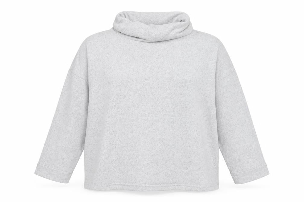 Figleaves Women Grey Size 18 Pullover Hooded Stretch Sweatshirt