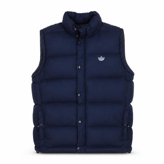 adidas Men’s Blue Puffer Gilet Waistcoat Size S Logo