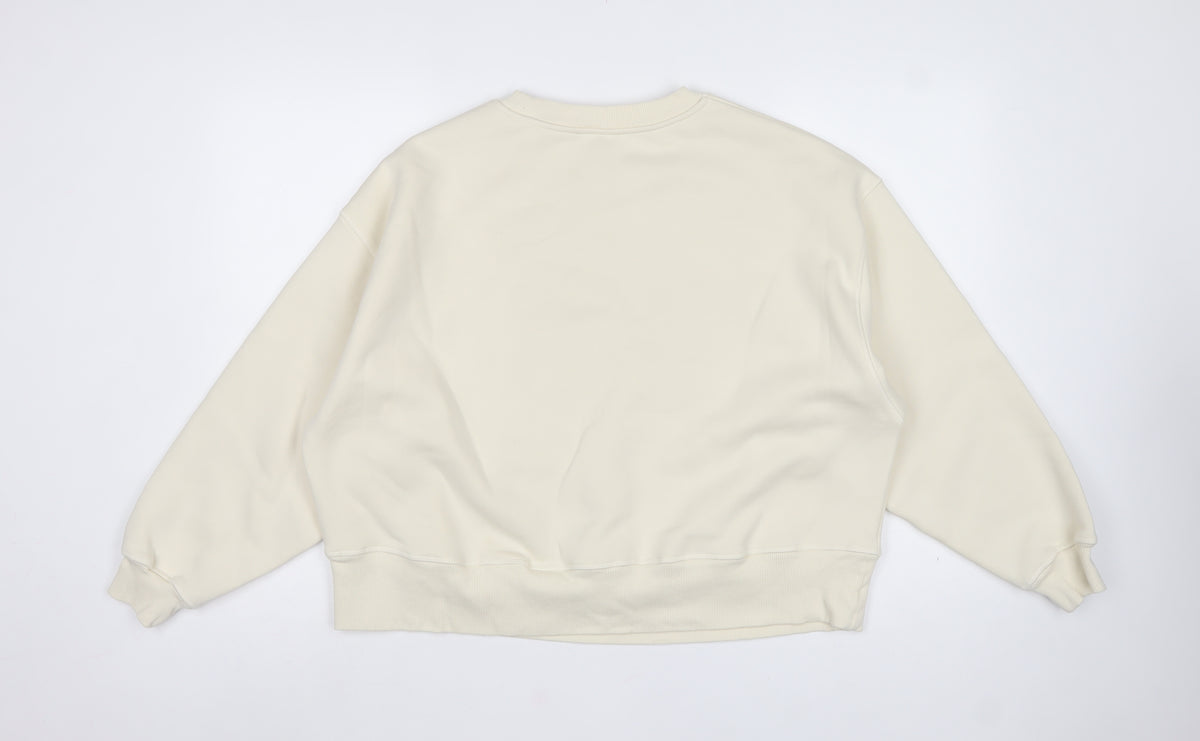 Autograph Women’s Ivory L Relaxed Pullover Crew Neck Sweatshirt
