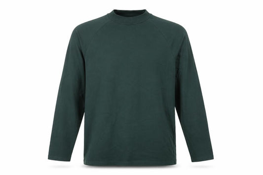 ASOS Men’s Green XL Cotton Mock Neck Long Sleeve T-Shirt