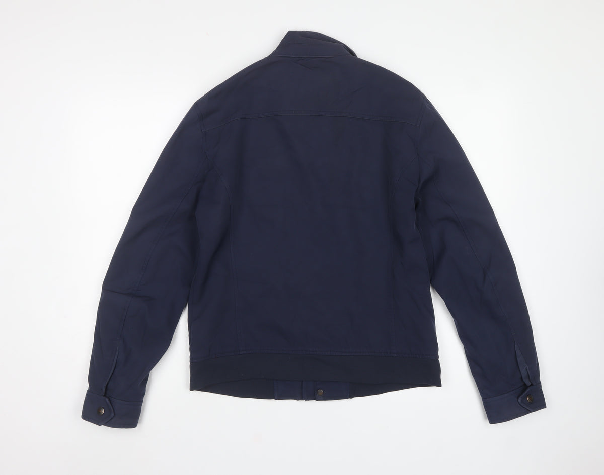 Banana Republic Men's Blue Small Basic Zip Softshell Jacket