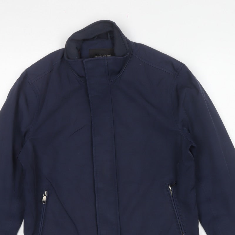 Banana Republic Men's Blue Small Basic Zip Softshell Jacket