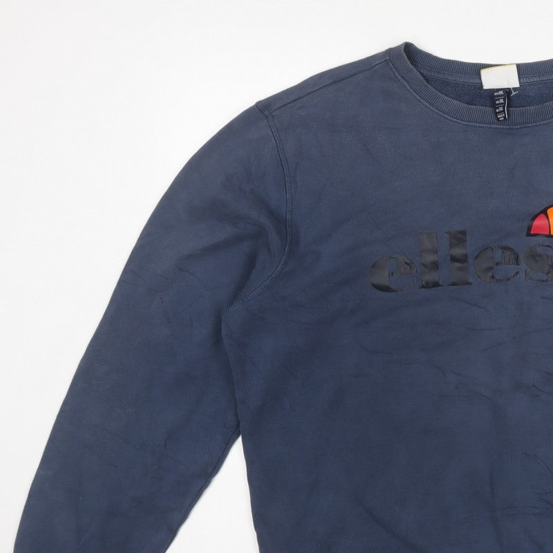 Ellesse Men’s Blue 2XL Pullover Sweatshirt Logo Graphic Crew Neck