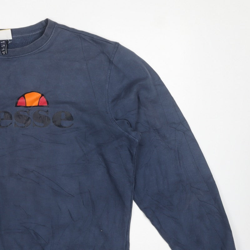 Ellesse Men’s Blue 2XL Pullover Sweatshirt Logo Graphic Crew Neck