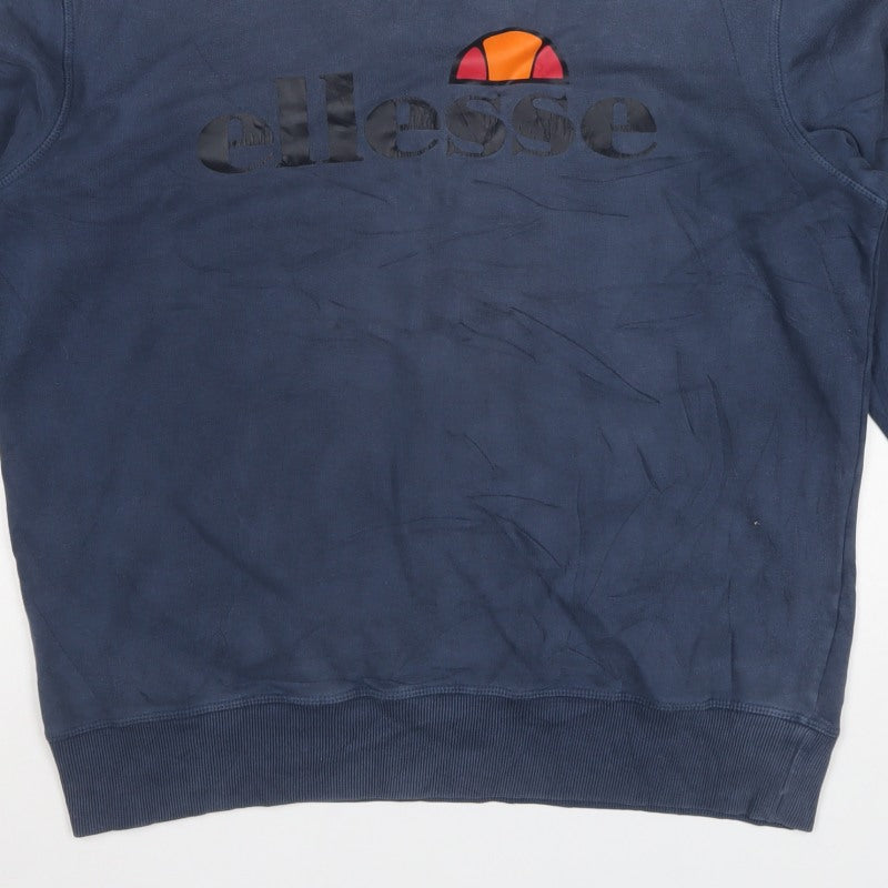 Ellesse Men’s Blue 2XL Pullover Sweatshirt Logo Graphic Crew Neck