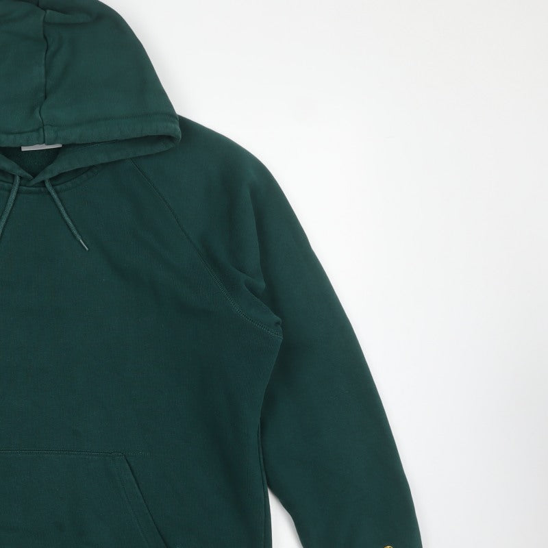 Carhartt Mens Green L Pullover Hoodie Logo Fleece Pocket