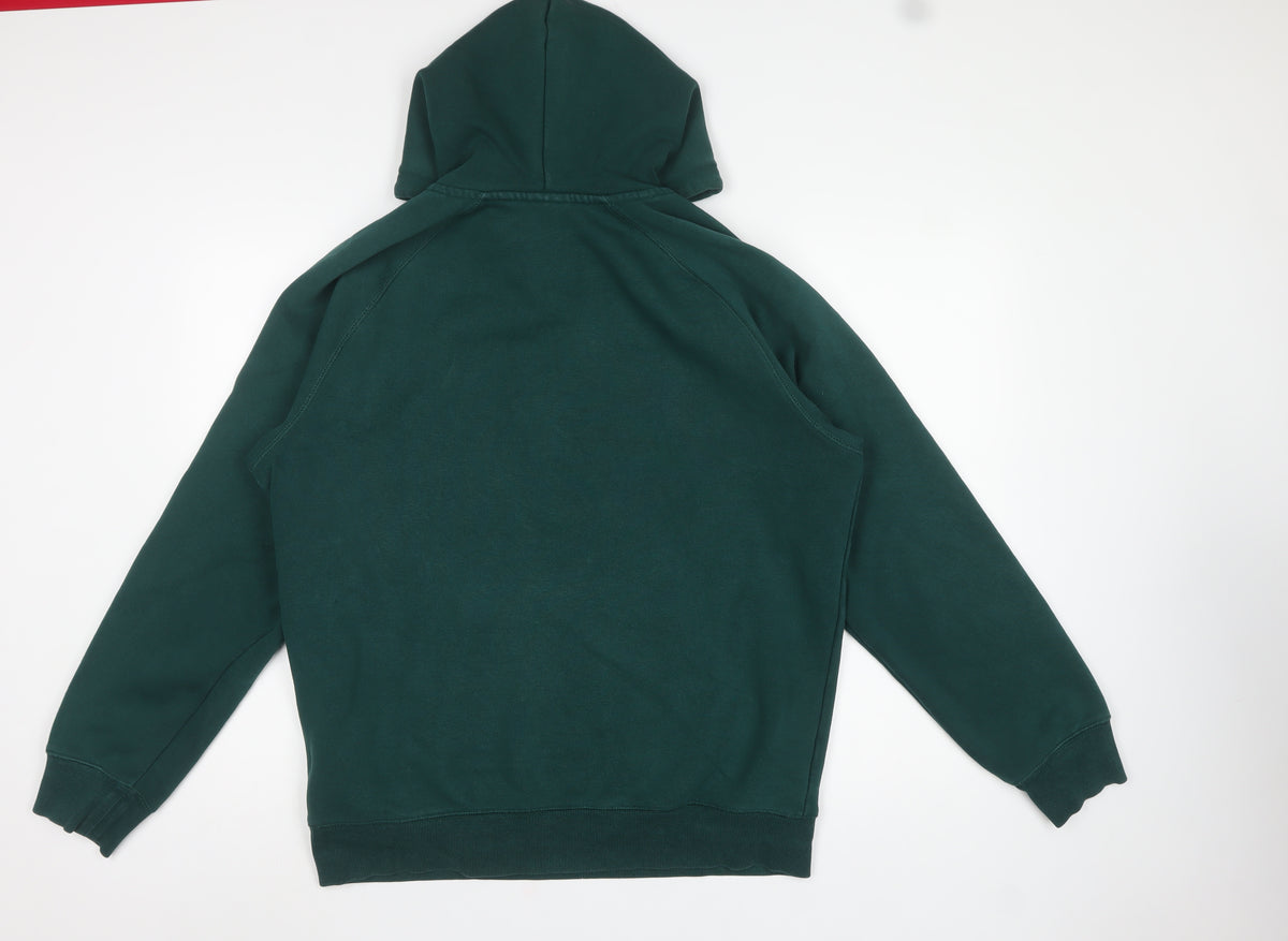 Carhartt Mens Green L Pullover Hoodie Logo Fleece Pocket