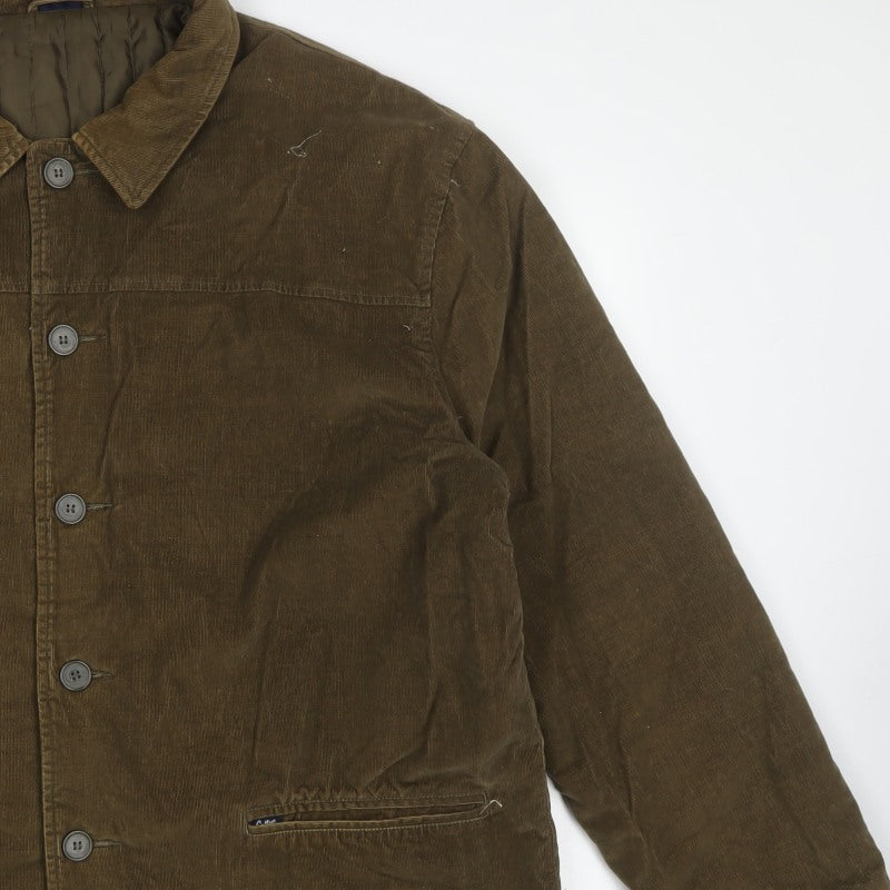 Cotton Traders Men’s Brown Corduroy Button Jacket XL Lined
