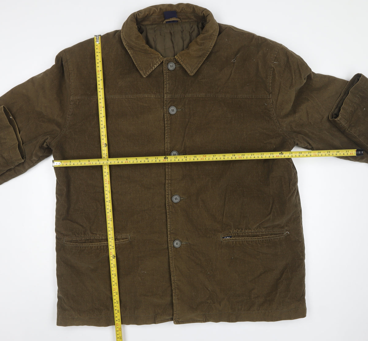 Cotton Traders Men’s Brown Corduroy Button Jacket XL Lined