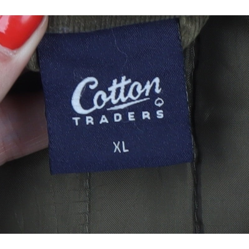 Cotton Traders Men’s Brown Corduroy Button Jacket XL Lined