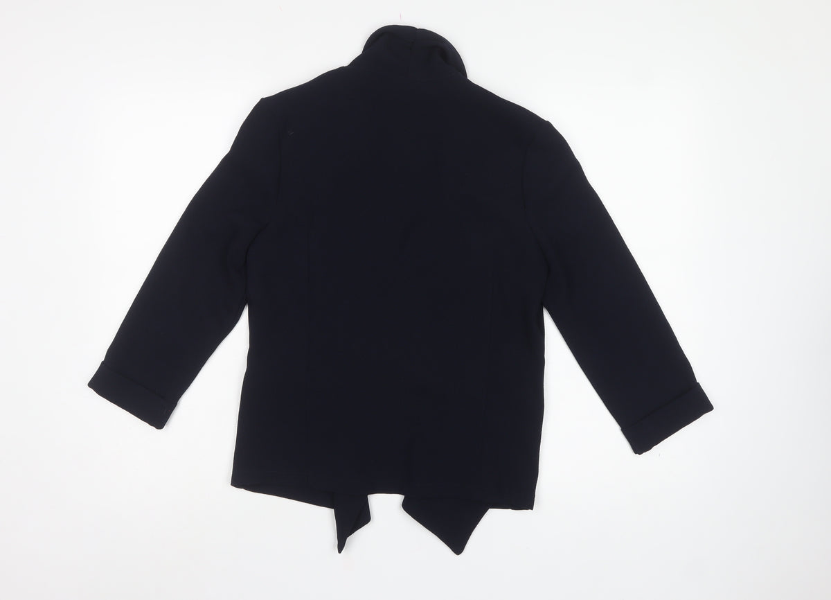 Wallis Women’s Navy Petite UK 8 Waterfall Open Front Blazer Jacket