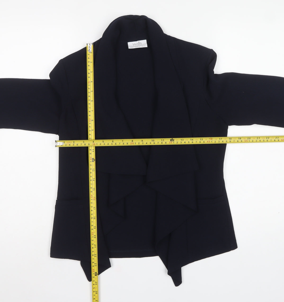 Wallis Women’s Navy Petite UK 8 Waterfall Open Front Blazer Jacket