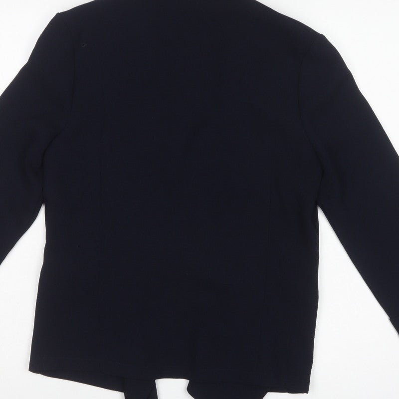 Wallis Women’s Navy Petite UK 8 Waterfall Open Front Blazer Jacket