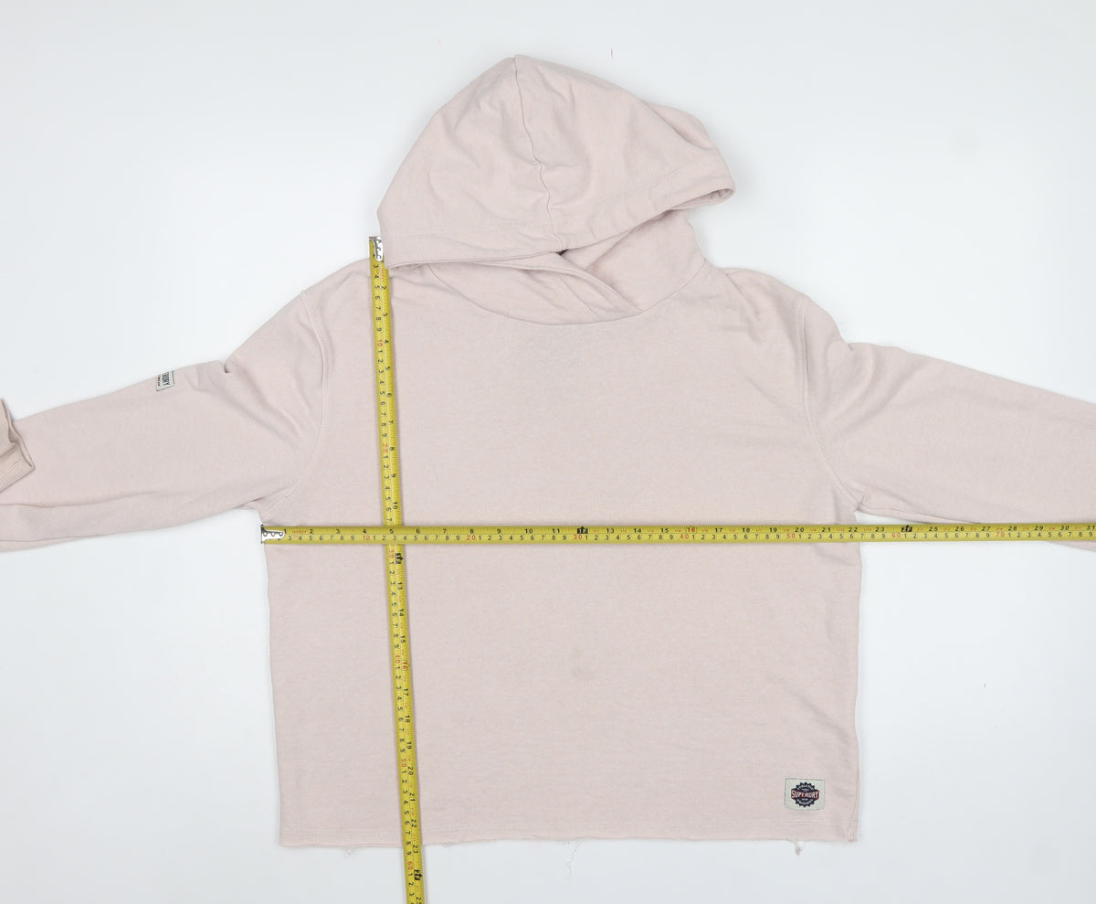 Superdry Women’s Pink Logo Hooded Pullover Hoodie Size L