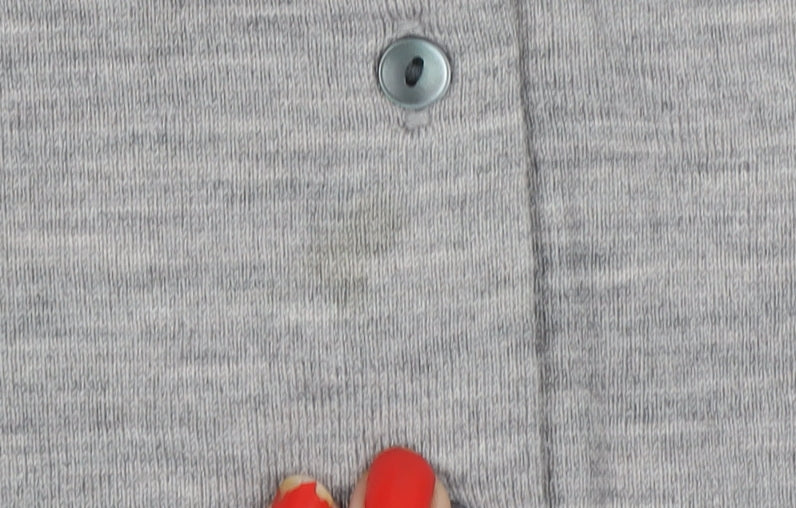 Uniqlo Women Grey L 100% Wool Round Neck Button Cardigan