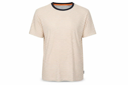 Ted Baker Men’s Beige Orange Stripe Crew Neck T-Shirt Size S