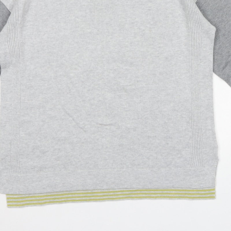 White Stuff Women’s Grey Colour Block Knit Pullover Jumper UK 10