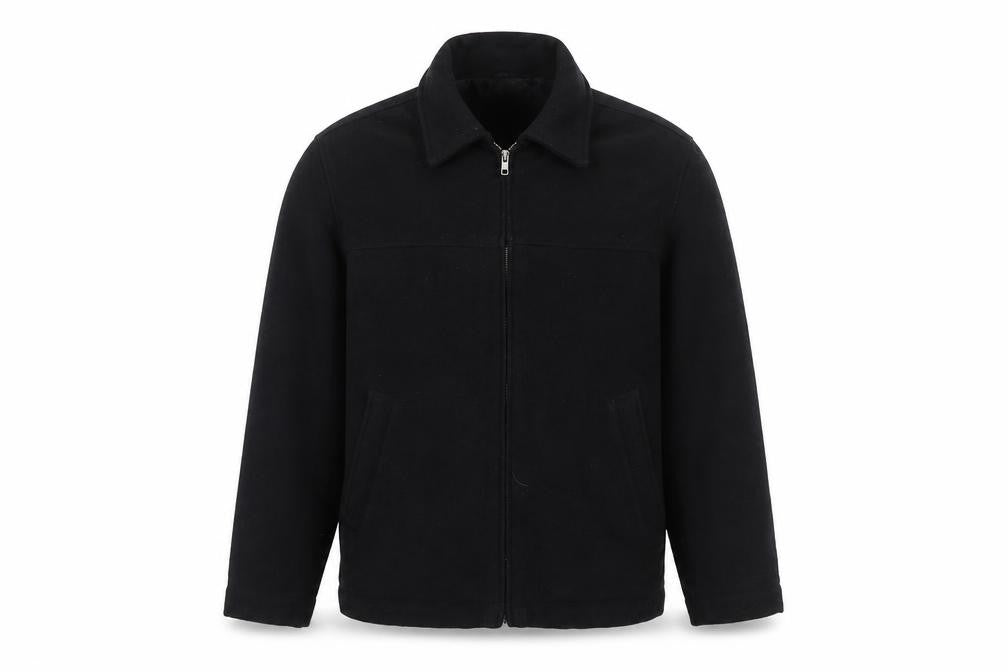 GAP Men's Black XS Wool Blend Zip Jacket Collared Pockets