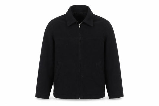 GAP Men's Black XS Wool Blend Zip Jacket Collared Pockets