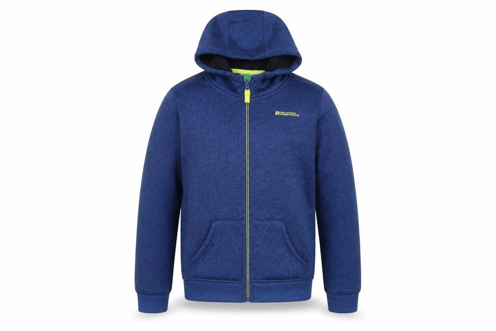 Mountain Warehouse Boys Blue 11-12 Hooded Fleece Lined Zip Jacket