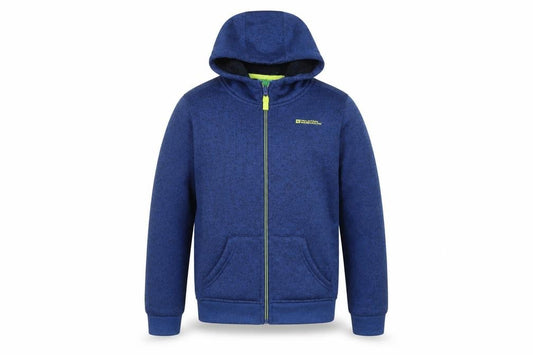 Mountain Warehouse Boys Blue 11-12 Hooded Fleece Lined Zip Jacket
