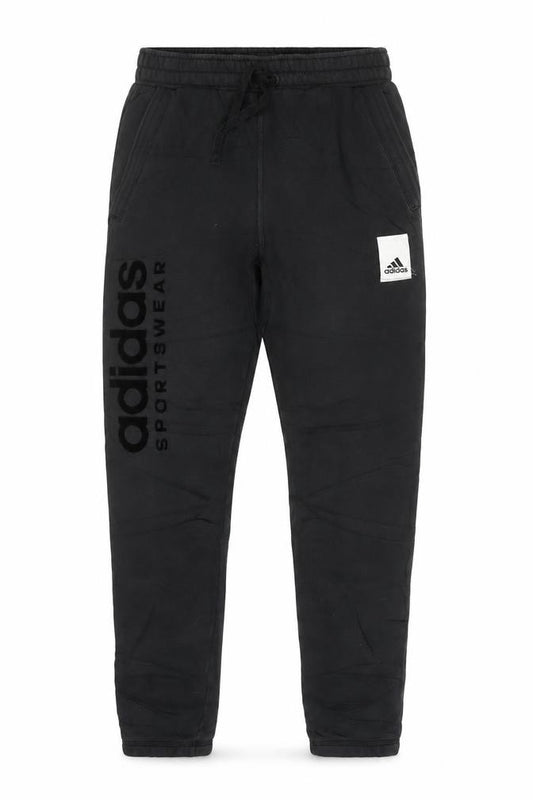 Adidas Men’s Black XL Logo Sportswear Cuffed Jogger Trousers
